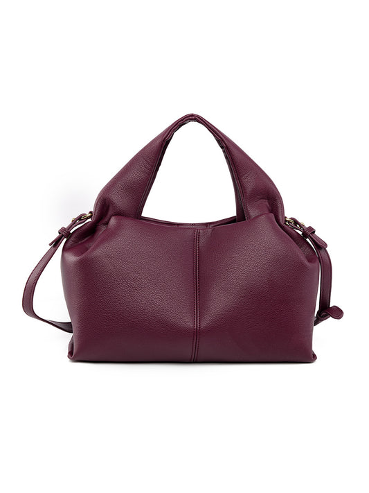 Soft Leather Cloud Shoulder Bag, leather tote handbag