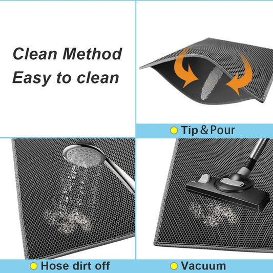 Kitty Cat Litter Mat Trapping Honeycomb Double Layer Design Waterproof  Washable Mattress